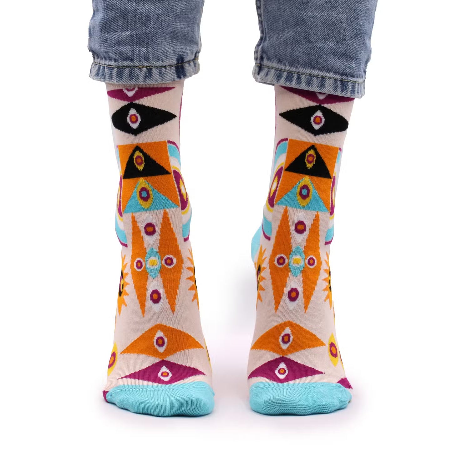 Hop Hare Socken (41-46) - Psychedelisches Auge mit Dose