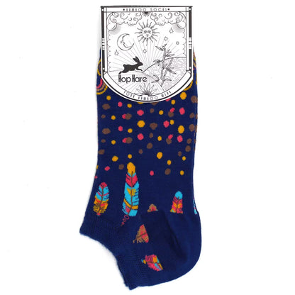 Hop Hare Bambus-Socken, Größe S/M (36-40) - Indianerfedern -