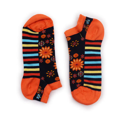 Chaussettes basses en bambou Hop Hare, tailles S/M (36-40) - Fleurs Mandala -