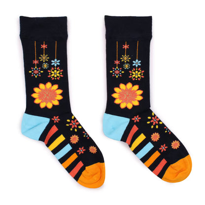 Hop Hare Socken (Größen 41-46) - Mandala-Blumen -