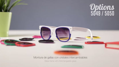 Montura Gafas Blanca Diseño Clásico Personalizable