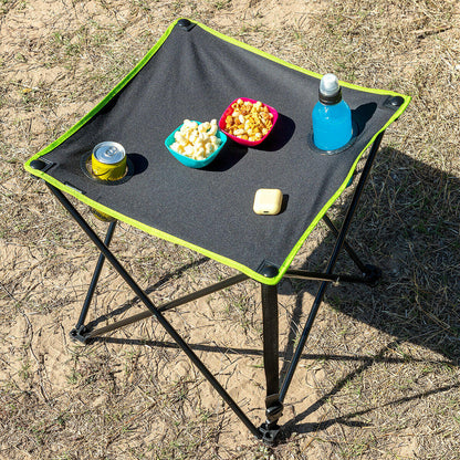 Table de camping pliante en tissu Cafolby InnovaGoods avec housse