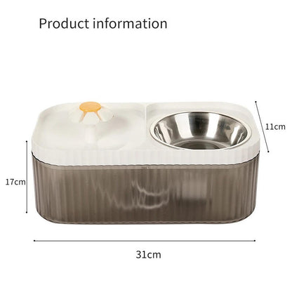 Mangeoire et abreuvoir pour animaux avec fontaine