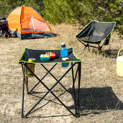 Table de camping pliante en tissu Cafolby InnovaGoods avec housse