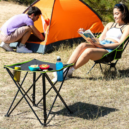 Table de camping pliante en tissu Cafolby InnovaGoods avec housse