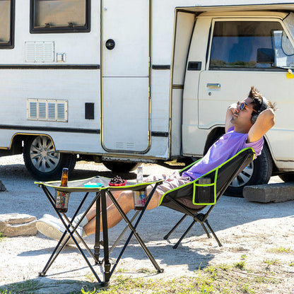 Table de camping pliante en tissu Cafolby InnovaGoods avec housse